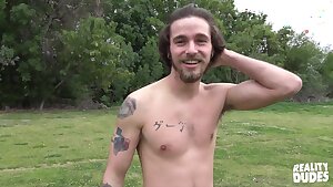 Teen gay guy picked up while working out in a park and fucked